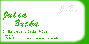 julia batka business card
